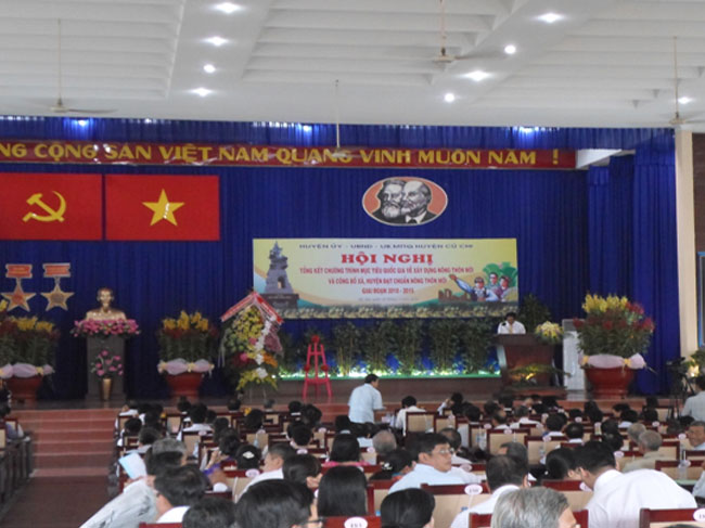 Hội nghị Tổng kết chương trình mục tiêu quốc gia xây dựng nông thôn mới trên địa bàn Huyện Củ Chi (giai đoạn 2010 – 2015)