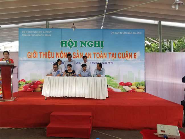 Hội nghị Giới thiệu sản phẩm VietGAP cho các trường học, nhà hàng, khách sạn, bếp ăn công nghiệp, tiểu thương tại các chợ,…trên địa bàn quận 6, thành phố Hồ Chí Minh năm 2019