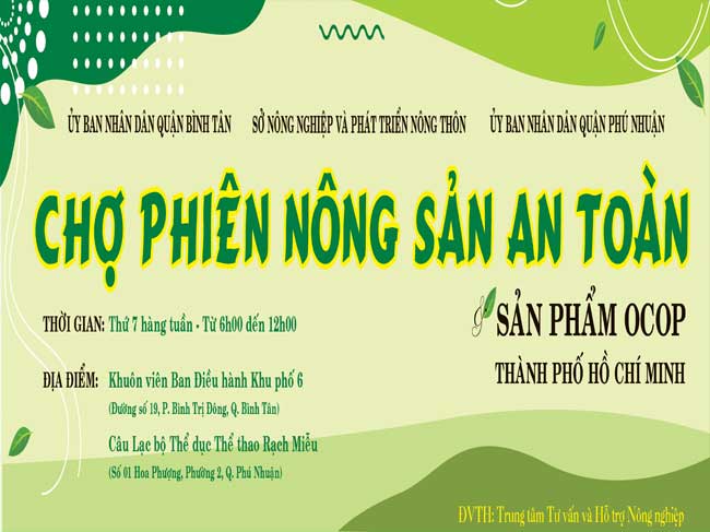 Chợ phiên Nông sản an toàn Thành phố Hồ Chí Minh - Năm 2022