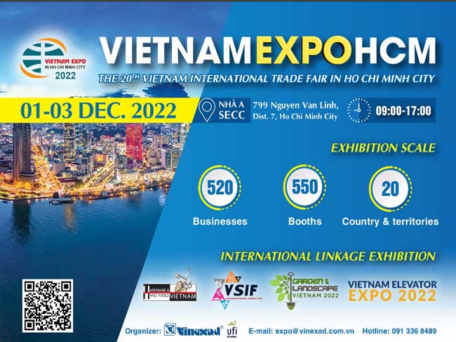 Hội chợ Thương mại Quốc tế Việt Nam lần thứ 20 tại thành phố Hồ Chí Minh (VIETNAM EXPO HCMC 2022)